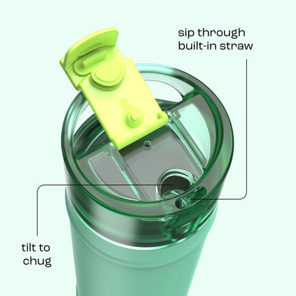 bubba 24 oz DualSip Insulated Stainless Steel Water Bottle - Tropical Eclipse - US 4238
