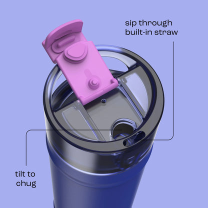 bubba 24 oz DualSip Insulated Stainless Steel Water Bottle - Ocean Energy - US 9447