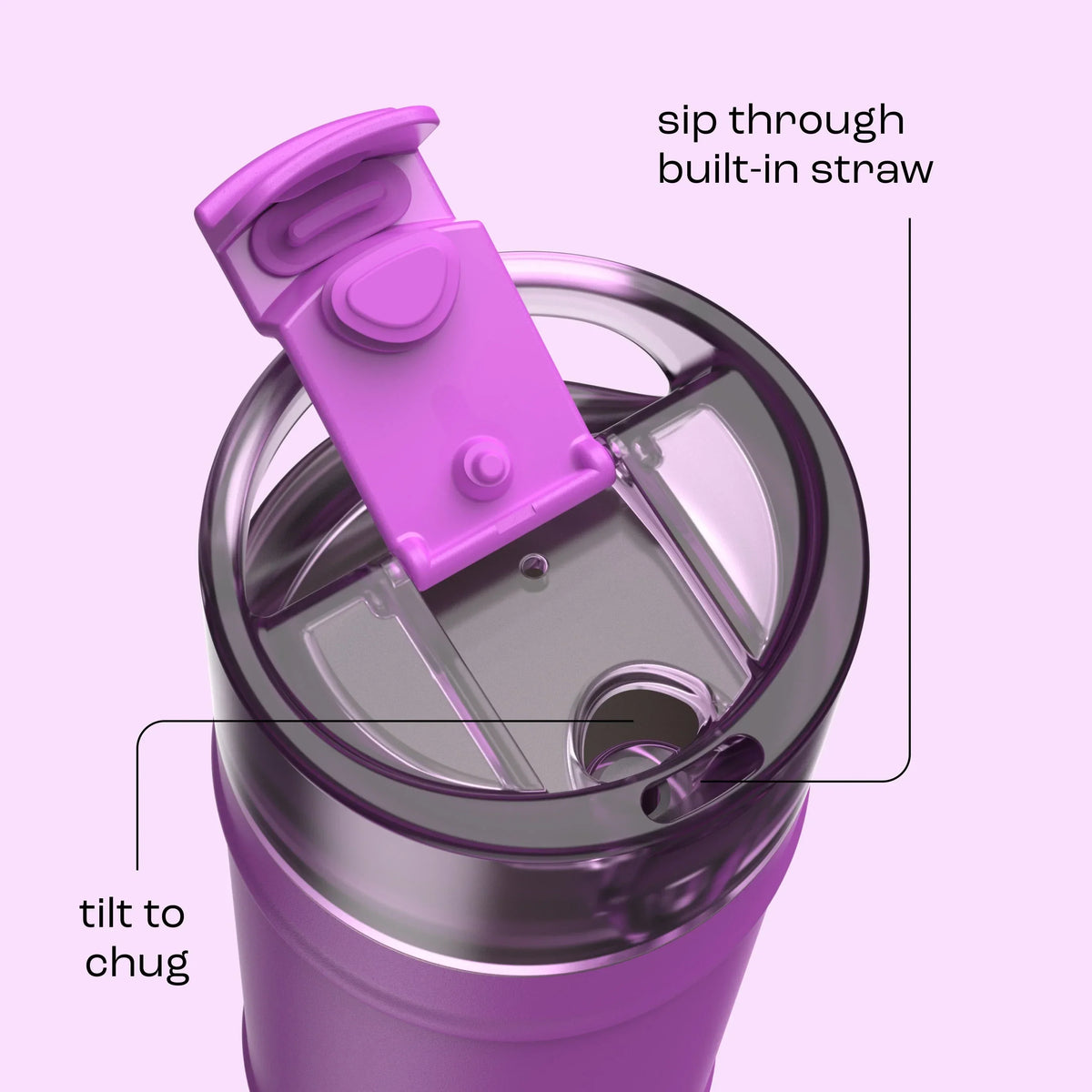 bubba 18 oz DualSip Insulated Stainless Steel Water Bottle - Mood Booster - US 9716