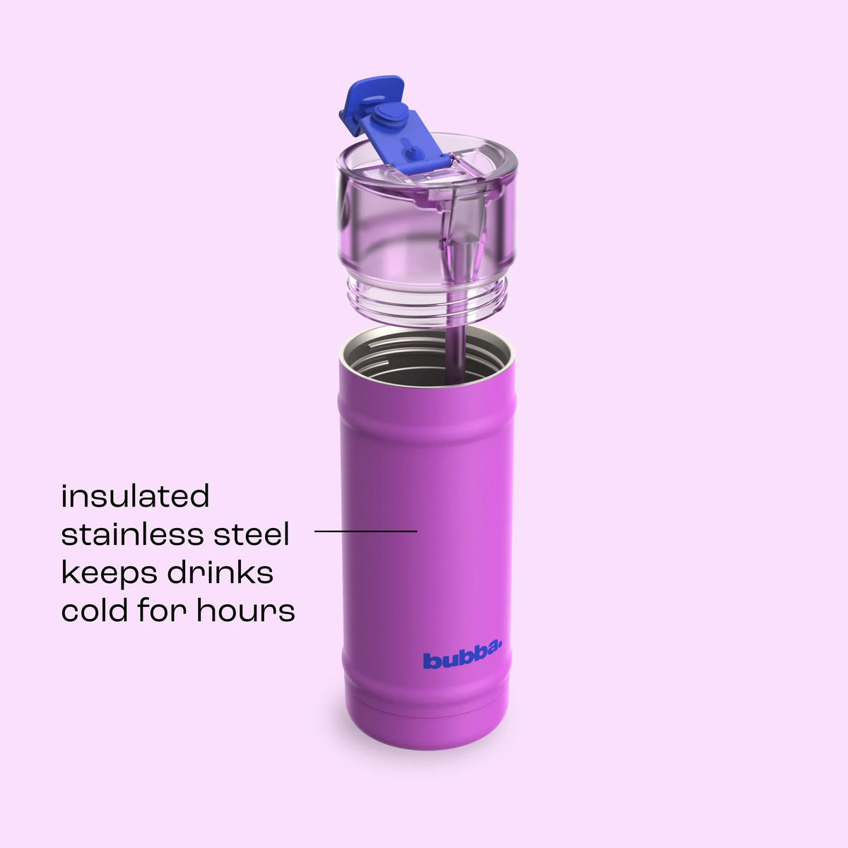 bubba 18 oz DualSip Insulated Stainless Steel Water Bottle - Mood Booster - US 9716
