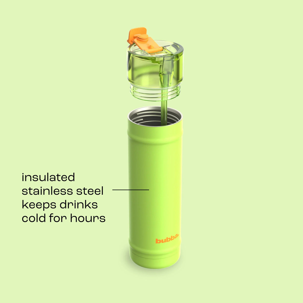 bubba 24 oz DualSip Insulated Stainless Steel Water Bottle - Glow Up - US 4647