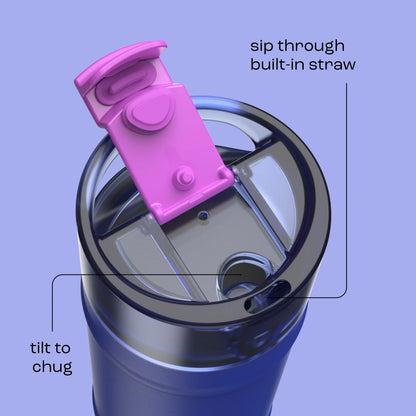 bubba 18 oz DualSip Insulated Stainless Steel Water Bottle - Ocean Energy - US 5068